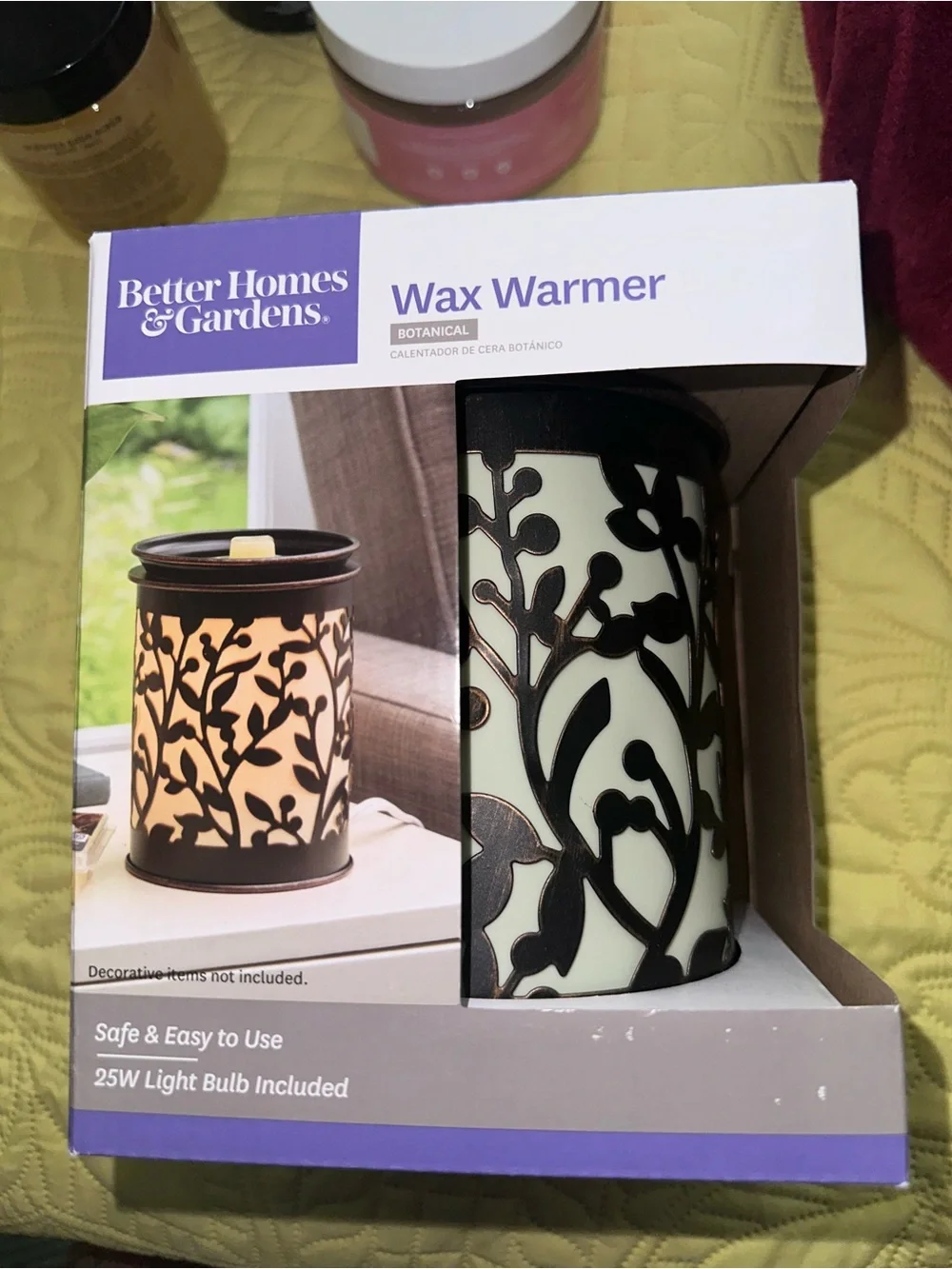 Better Homes And Gardens Black and Cream Botanical Wax Warmer